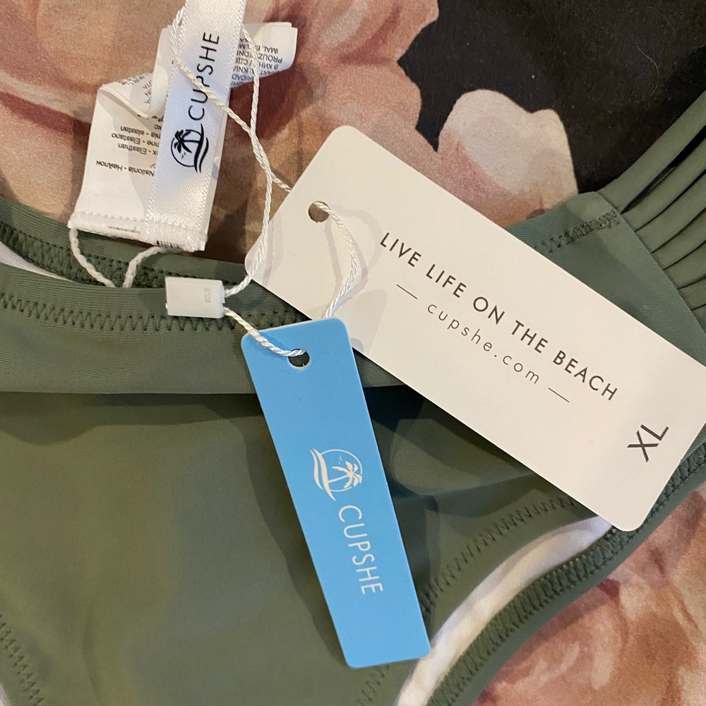 Dusty Green Strappy Wrap Bikini - Picture 5 of 6